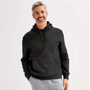 NWT - Tek Gear Men's  Ultra Soft Fleece Hoodie, Mineral Black - Small